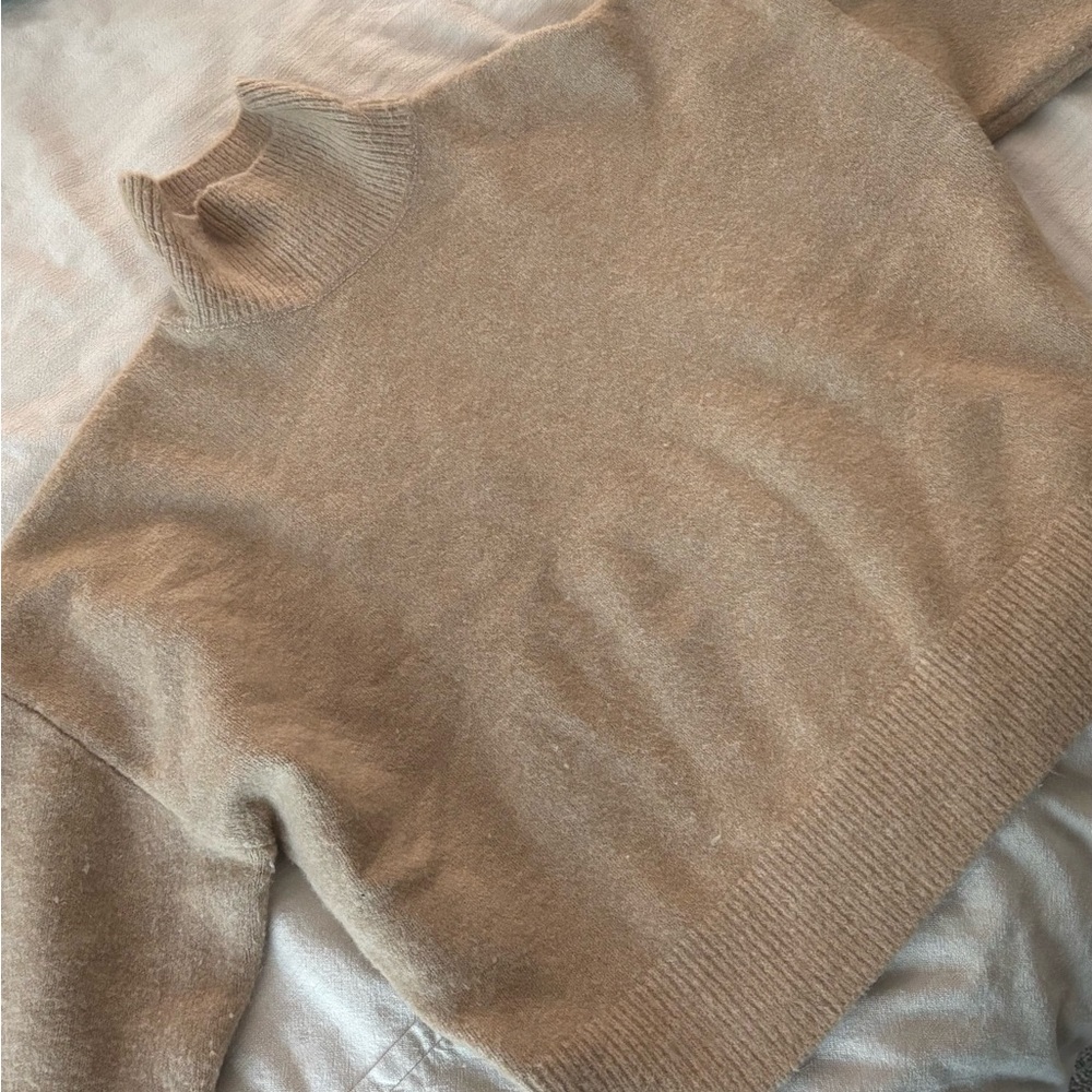Cozy Tan Turtleneck Sweater